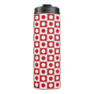 Bouteilles Isothermes Tumbler Thermique Moderne Abstrait Rouge & Blanc