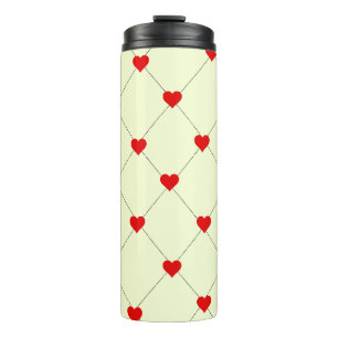 Bouteilles Isothermes Tumbler Thermique Motif Cœurs Rouges Esthétique Mi