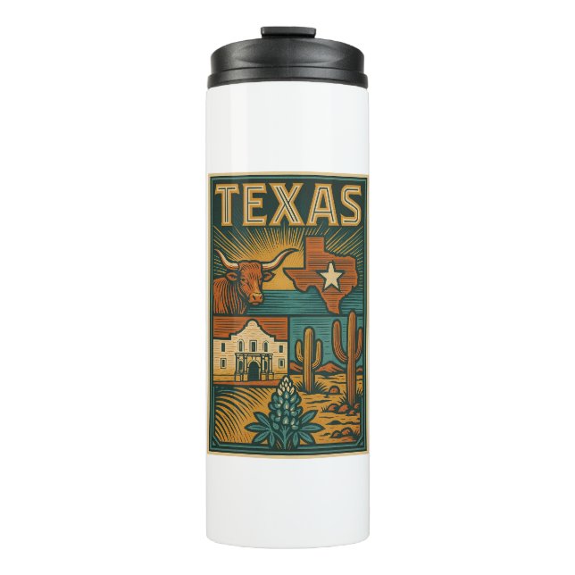 Bouteilles Isothermes Tumbler Thermique Texas - Acier Inoxydable Inoxyda (Devant)
