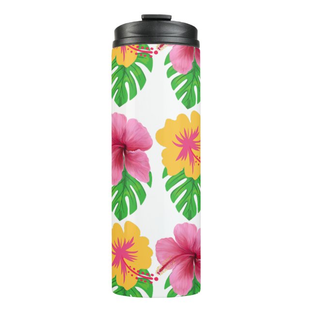 Bouteilles Isothermes Tumbler with tropical flowers  (Devant)