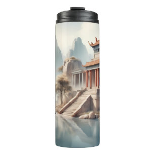 Bouteilles Isothermes Tumblers - Temple Ancien Serein au bord de la Rivi