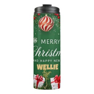 Bouteilles Isothermes Tumblr vert de Noël joyeux – Idée de cadeau festif