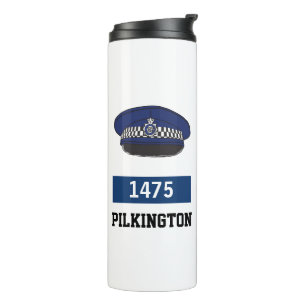 Bouteilles Isothermes UK Police Flat Casquette - Ajouter Numéro & Nom. P