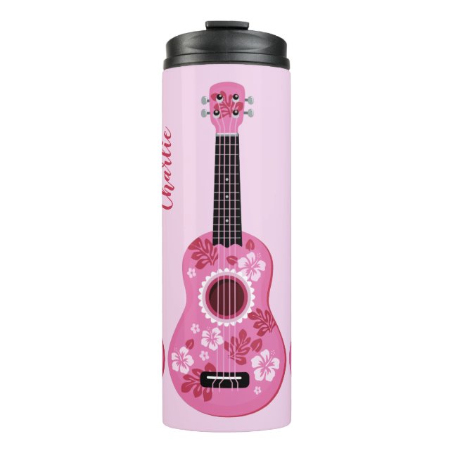 Bouteilles Isothermes Ukulele nom personnalisé tumbler (Devant)