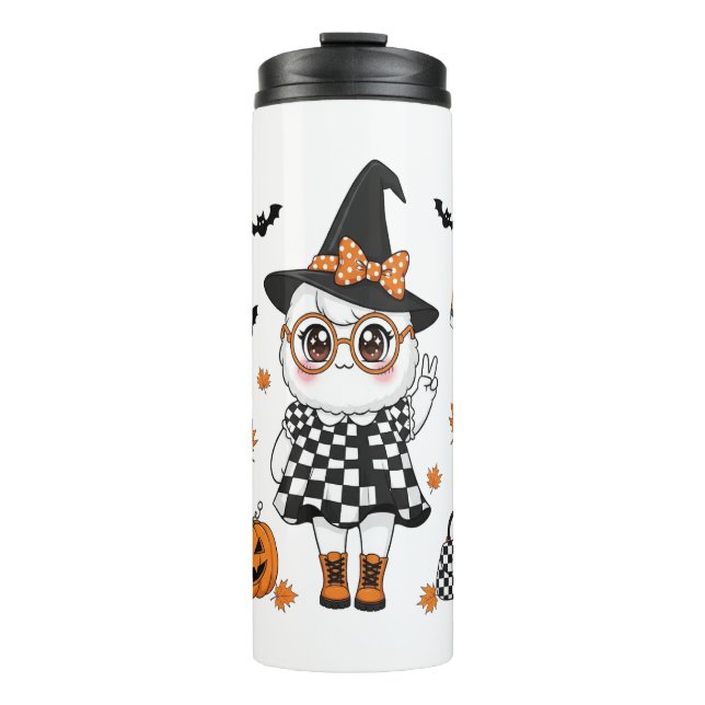 Bouteilles Isothermes Un joli fantôme d'Halloween (Devant)