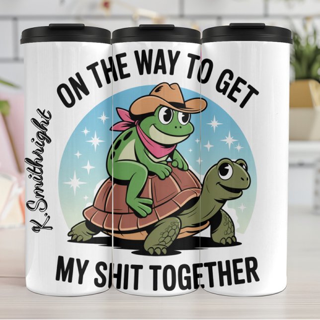 Bouteilles Isothermes Une grenouille et une tortue avec Humour (Créateur téléchargé)