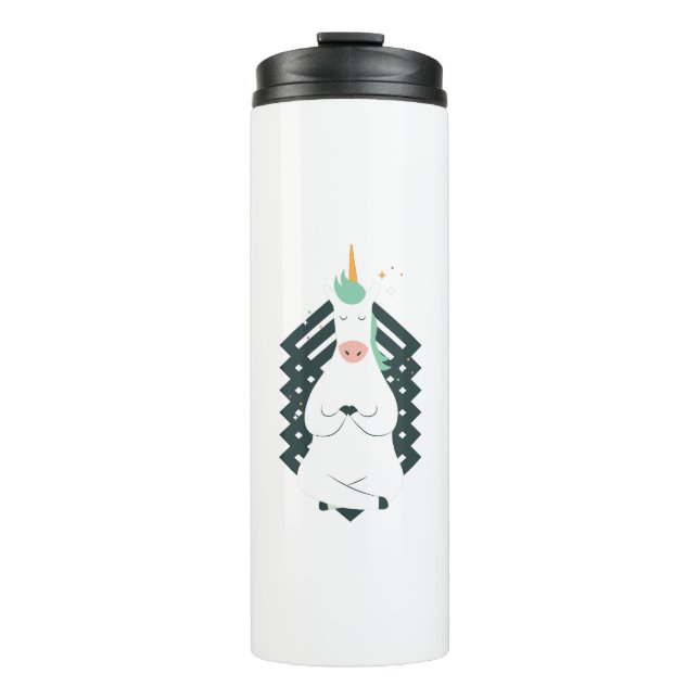 Bouteilles Isothermes Unicorne en Pose de Yoga (Devant)