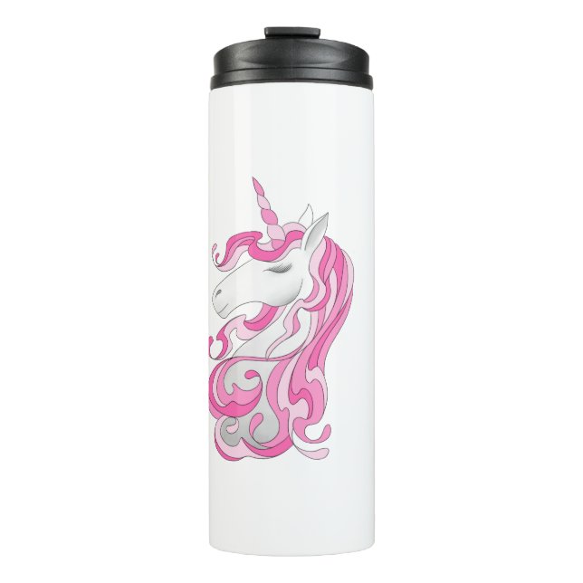 Bouteilles Isothermes Unicorne rose (Devant)