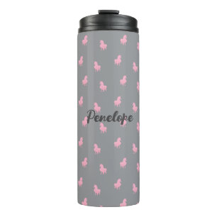 Bouteilles Isothermes Unicorne rose invisible sur gris