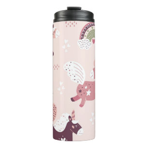 Bouteilles Isothermes Unicorns Rainbows : Pastel Magic Arrière - plan.