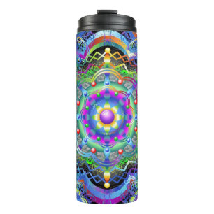Bouteilles Isothermes Univers Mandala Couleurs Psychédéliques