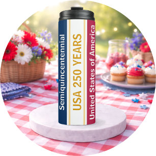 Bouteilles Isothermes USA 250 Ans Rayures Patriotiques Semiquincentennal