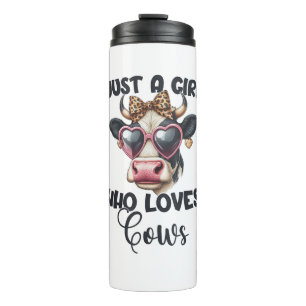 Bouteilles Isothermes Vache Aime Juste Une Fille Qui Aime Les Vaches _1