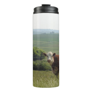 Bouteilles Isothermes Vache mignonne sur la ferme
