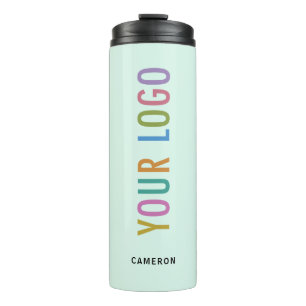 Bouteilles Isothermes Vacuum du logo personnalisé de 12 oz vert Mint