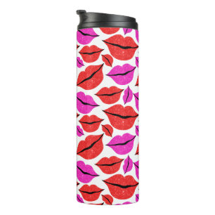 Bouteilles Isothermes Valentines des lèvres rouges et roses