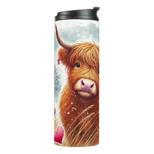 Bouteilles Isothermes Valentines Shaggy Highland Vache Tumbler thermique