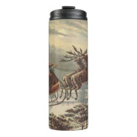 Veille de Noël vintage Santa Claus victorien traîn