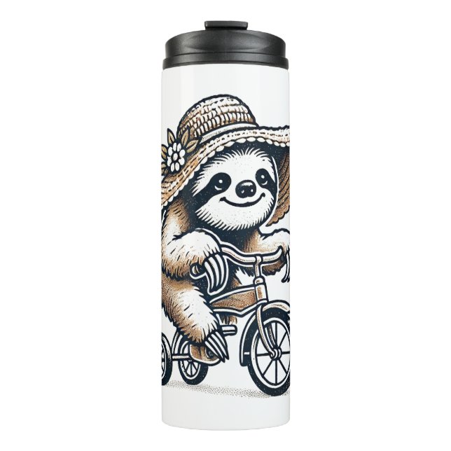 Bouteilles Isothermes Vélo d'équitation Sloth (Devant)