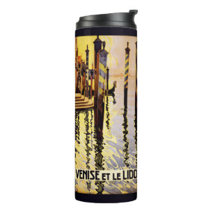 Bouteilles Isothermes "Venise et le Lido" Italie vintage Voyage tumbler