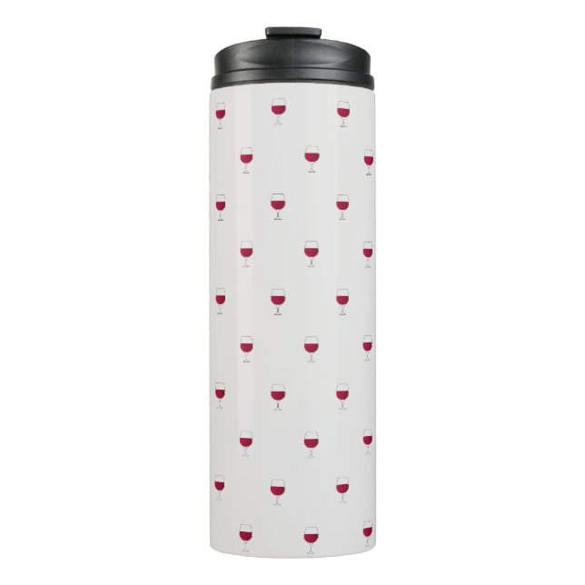 Bouteilles Isothermes Verre De Vin Rouge Motif Gris (Devant)