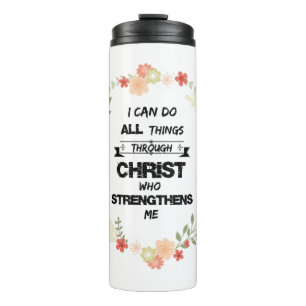 Bouteilles Isothermes Verset biblique : Je peux faire tout par le Christ