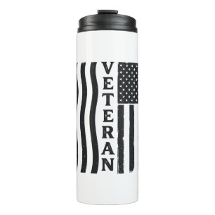 Bouteilles Isothermes Vétéran Drapeau Américain Vintage Vector Design de