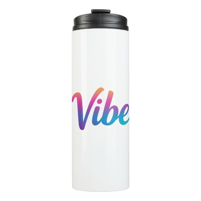 Bouteilles Isothermes Vibe Rainbow Gradient Script Thermal Tumbler  (Devant)