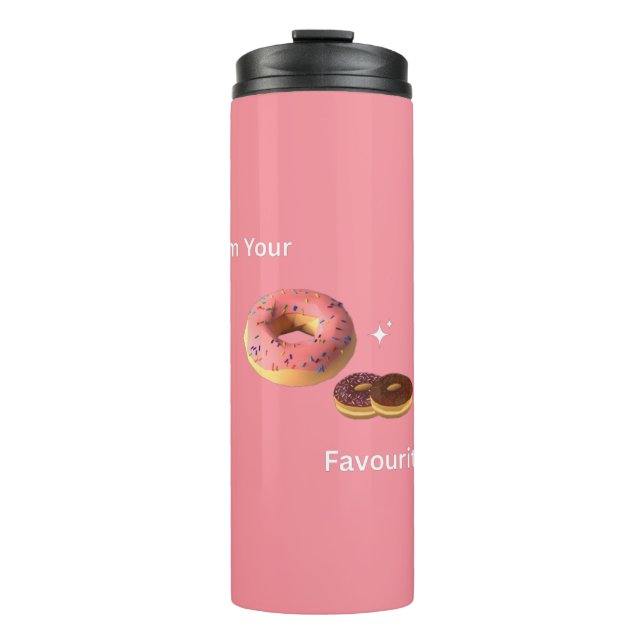 Bouteilles Isothermes Vibes de beignets sucrés - Mug de voyage rose et c (Devant)