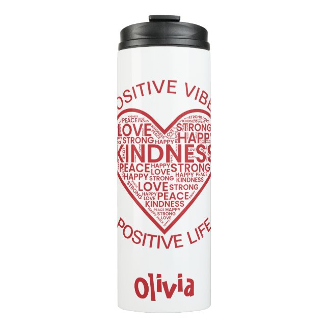Bouteilles Isothermes Vibes positives Vie positive Vie positive Vie ther (Devant)