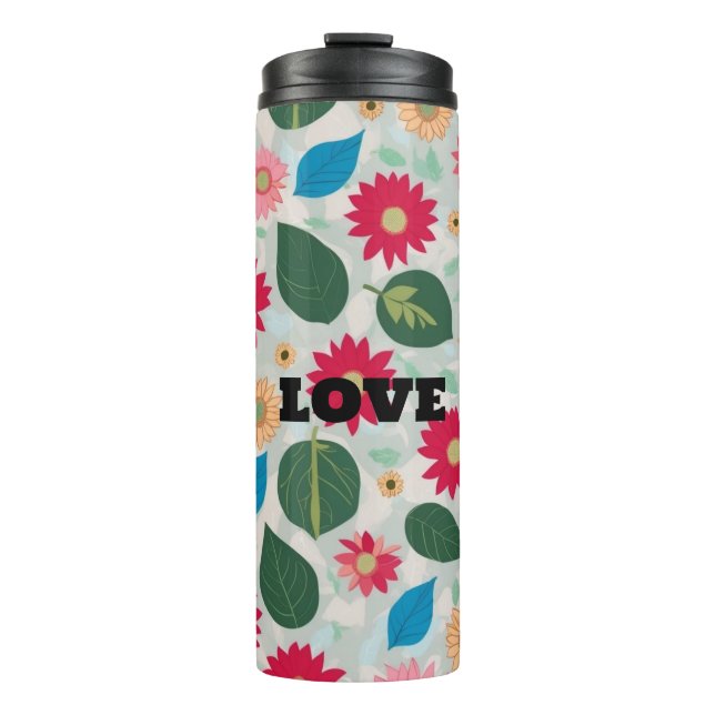 Bouteilles Isothermes Vibrant Floral Garden Seamless Pattern - Cheerful  (Devant)