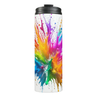 Bouteilles Isothermes Vibrant Rainbow Paint Splatter Explosion