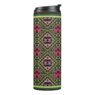 Bouteilles Isothermes Vibrant rose et vert tissu Abstrait Art