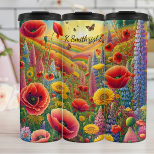 Bouteilles Isothermes Vibrant terrain arc-en-ciel de la lupine de coquel