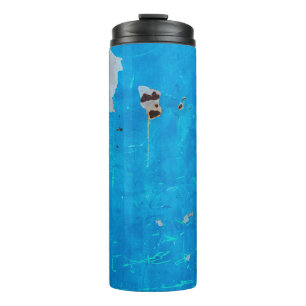 Bouteilles Isothermes Vielles portes en fer bleu rusty texture arrière -