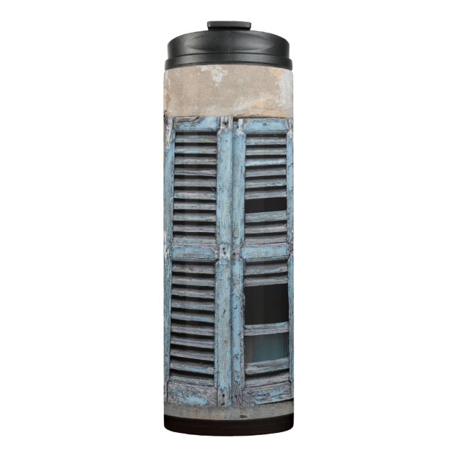 Bouteilles Isothermes Vieux fenêtre en bois ruiné de vieille maison anti (Devant)
