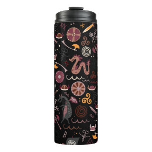 Bouteilles Isothermes Viking motif design graphique transparent