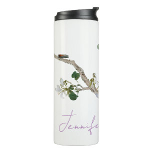 Bouteilles Isothermes Vintage Floral style asiatique Pastel Coloris Nom