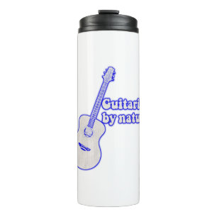 Bouteilles Isothermes Vintage guitare bleue. Guitariste par nature