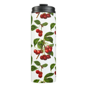 Bouteilles Isothermes Vintage impression cerise botanique