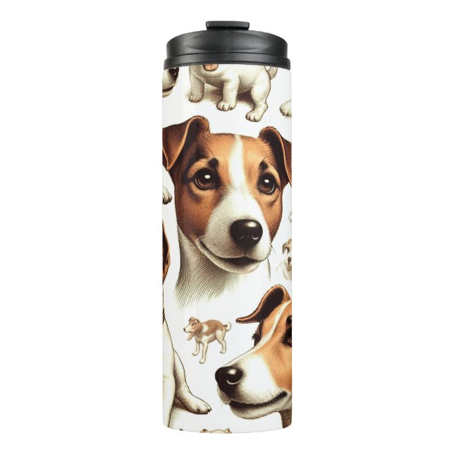 Bouteilles Isothermes Vintage Jack Russell Terrier sans fil (Devant)