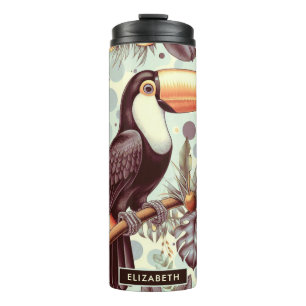 Bouteilles Isothermes Vintage Toucan Tropical Motif
