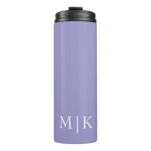 Bouteilles Isothermes Violet et blanc   Monogramme moderne