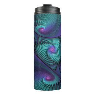 Bouteilles Isothermes Violet rencontre Turquoise moderne art fractal abs