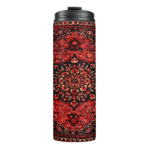 Bouteilles Isothermes Visage de tapis persan en champ teinté rose