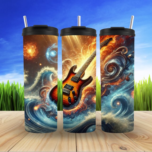 Bouteilles Isothermes Vortex de feu de guitare électrique cosmique (Créateur téléchargé)