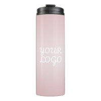 Votre logo & Élégant Ombré Rose Pâle Moderne