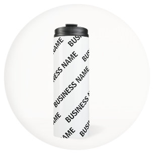 Bouteilles Isothermes Votre Motif de nom d'entreprise   Noir et blanc