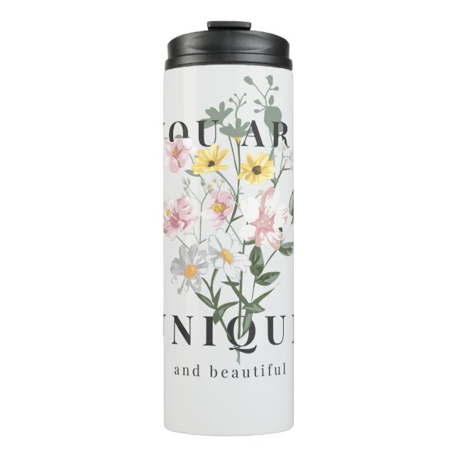 Bouteilles Isothermes Vous êtes un Slogan floral unique (Devant)