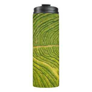 Bouteilles Isothermes Vue aérienne du champ vert ouvert